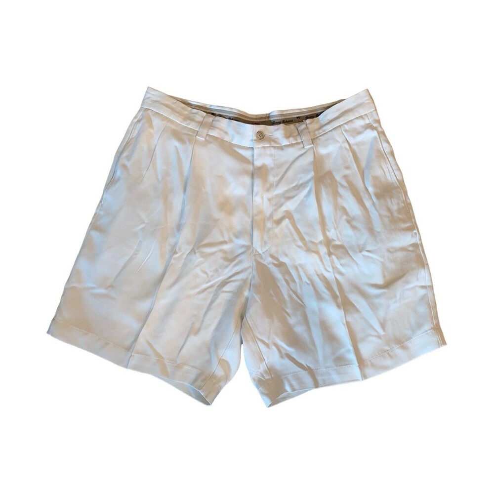 Tommy Bahama Mens 33 Beige Silk Casual Shorts sz M